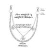 Punk Metal Double Ring Waist Chain With Lobster Clasp For Men And Women