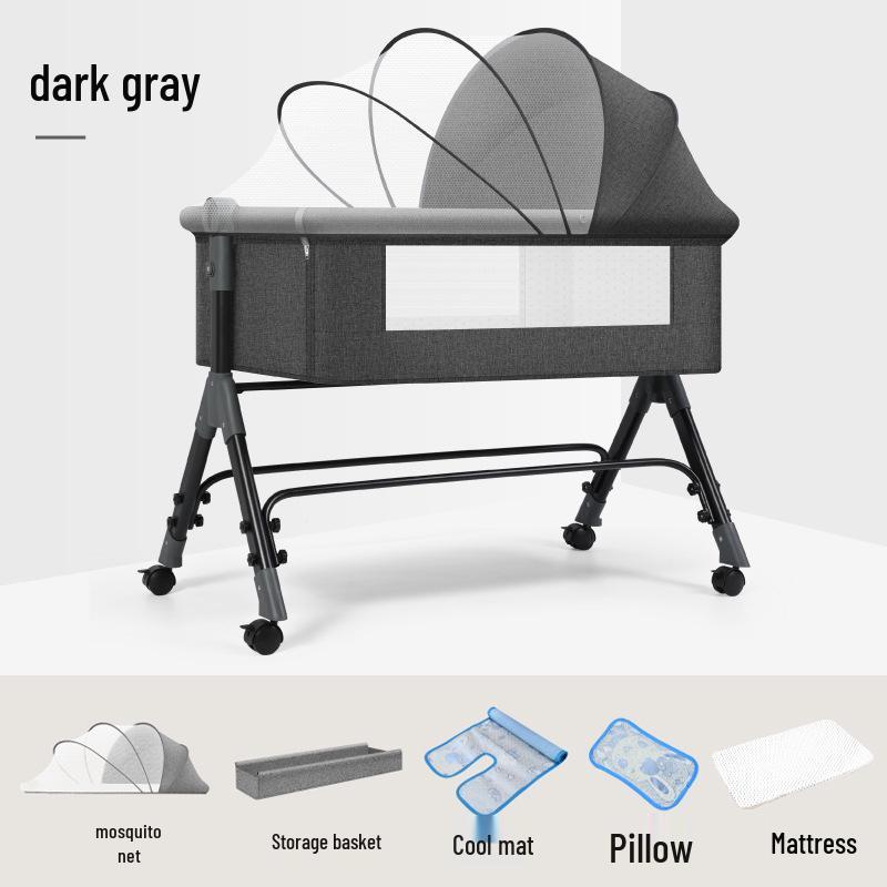 Трансформируемая детская кроватка и колыбель: Портативная, Складная, Многофункциональная Прикроватная Колыбель для Новорожденных.