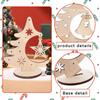 Cartoon Xmas Tree Ornaments Wooden Merry Christmas Decor  Party Favors