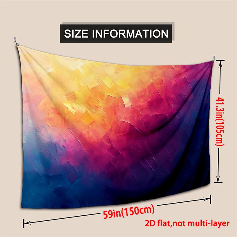 VIKAMA Abstract Gradient Tapestry Suitable Living Room Bedroom Office Wall Tapestry Easy Installation Atmosphere Home Decoration
