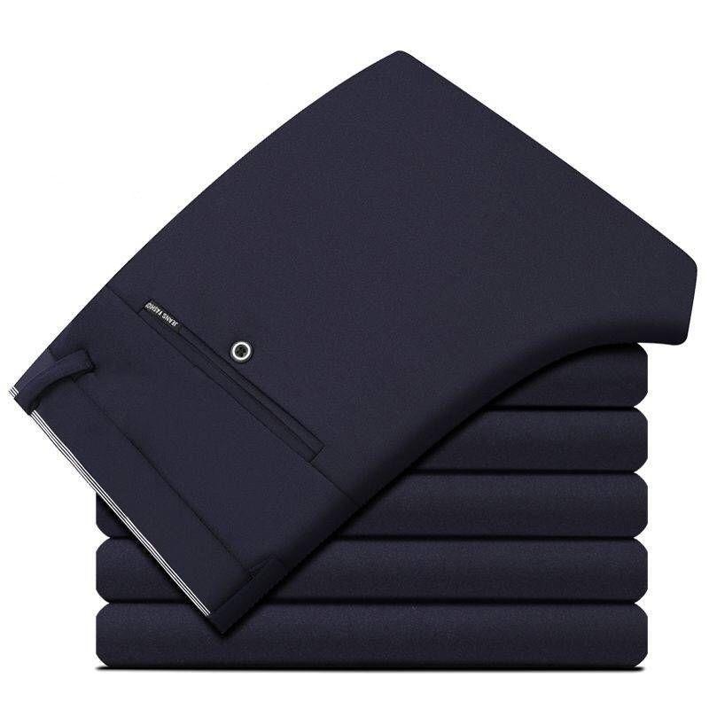 Spring Autumn Mens Business Suit Pants Male Summer Thin Formal Solid Long Dress Straight Baggy Office Trousers Drop Shipping