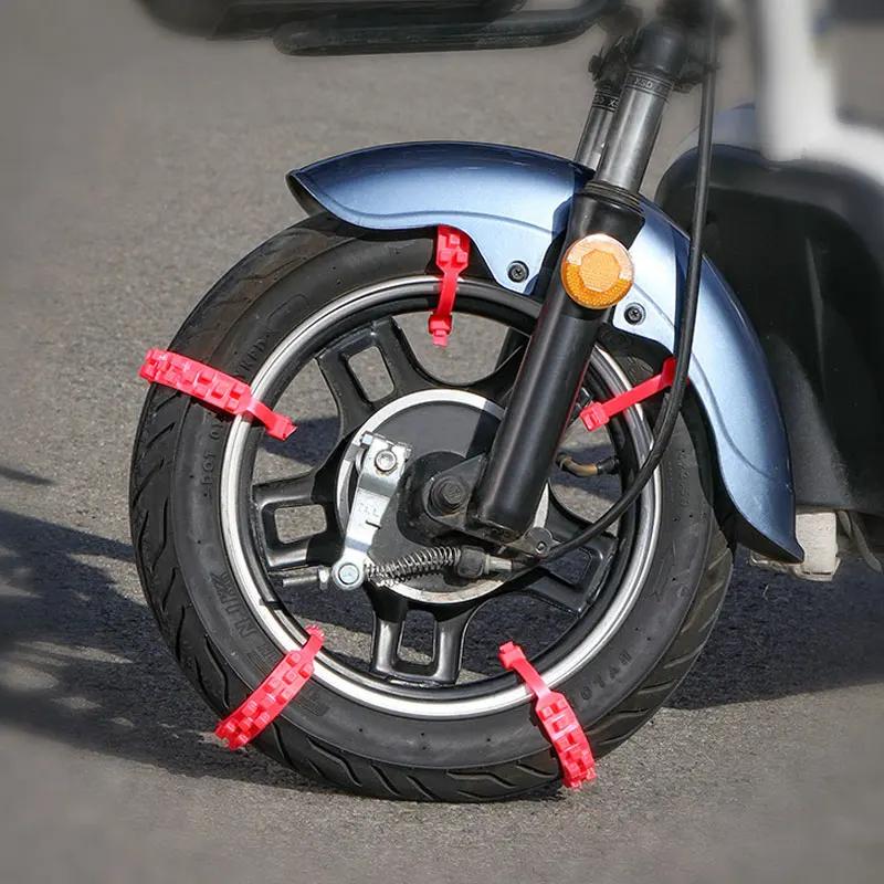 Car Anti-slip Tie Emergency Safety Belt Snow Chains for Winter Tyres Reusable Ties Motorcycle Car Bike Wheel Tire Chain