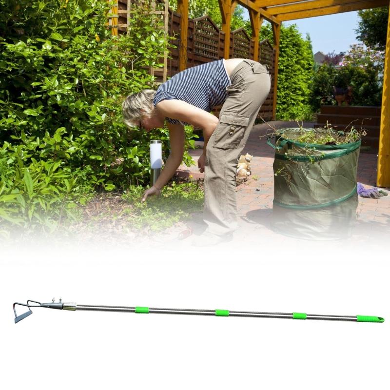 4 Section Telescopic Garden Shovel For Outdoor Use Stainless Steel Design Weeding Hoe For Grass Soil Moss Clearance