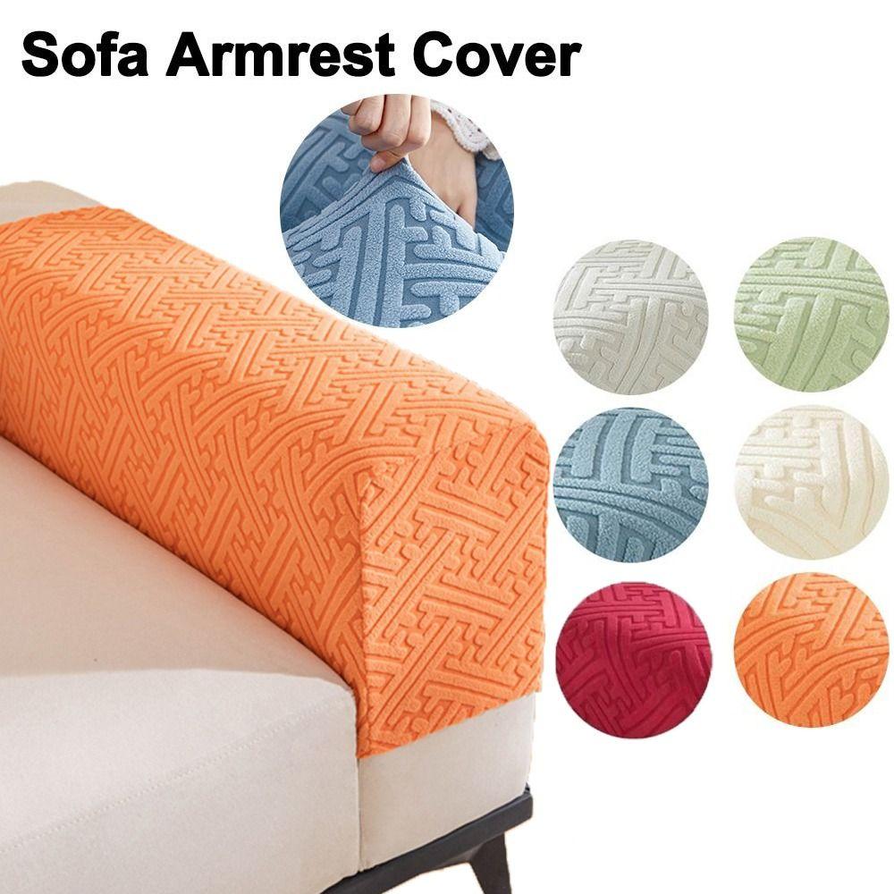 Modern Stretch Sofa Armrest Cover Anti Slip Elastic Sofa Cover Jacquard Fabric Couch Arm Protector for Home Furniture Decor