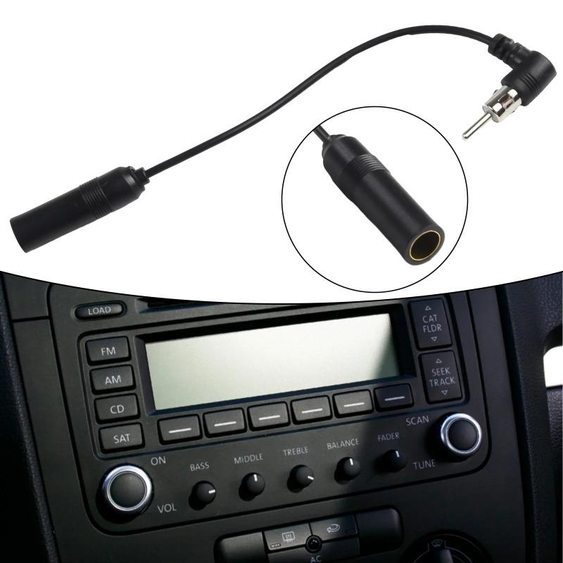 Male To Female Elbow Antenna Adapter Stereo Audio Vehicle AM/FM Radio Aerial Extension Cable for Car Stereo System
