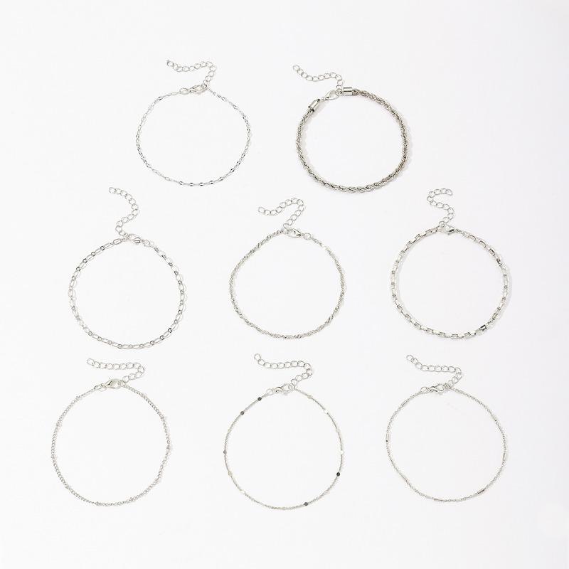 

Сплавной многослойный браслет, ювелирный набор, индивидуальность, модный многослойный браслет-цепочка, цепочка для женщин