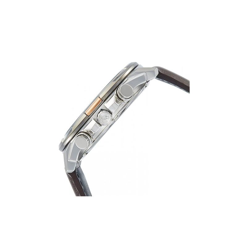 Casio EDIFICE Serie Sport wasserdicht Quarzwerk Lederarmband Japanische und Koreanische Uhr Herrenuhr weißes Zifferblatt EFR-539L-7A