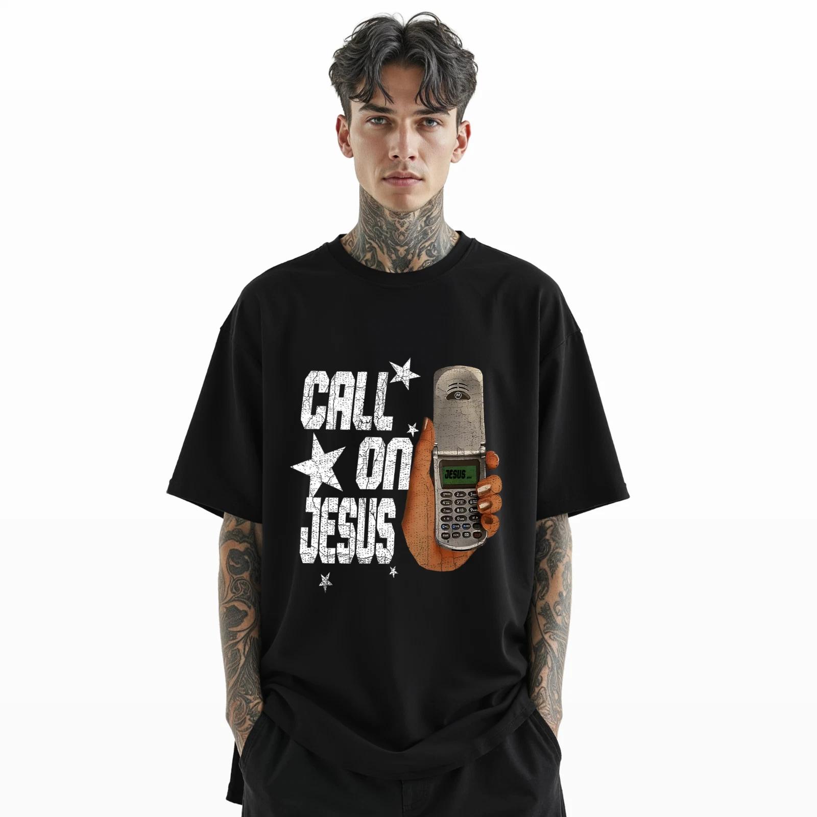 Call On Jesus T-Shirt – Christian Faith Graphic Tee A240 3XL