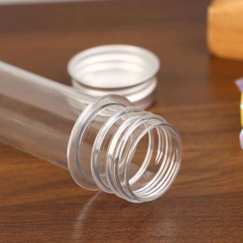 30/40/100Ml Pet Test Tube Bottle Transparent Cylindrical Plastic Refillable Bottle For Mask Candy Data Line Masking Paper