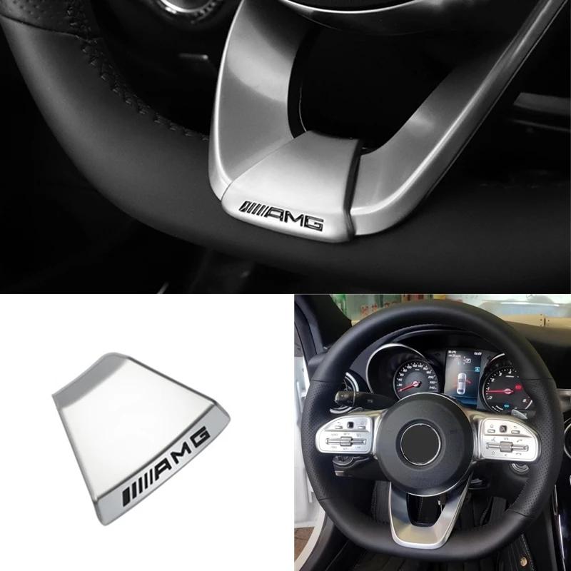 Car Emblem Badge Steering Wheel Decoration Trim Sticker For Mercedes Benz AMG W206 W204 W205 W212 W213 W221 W222 W223 W251 W464