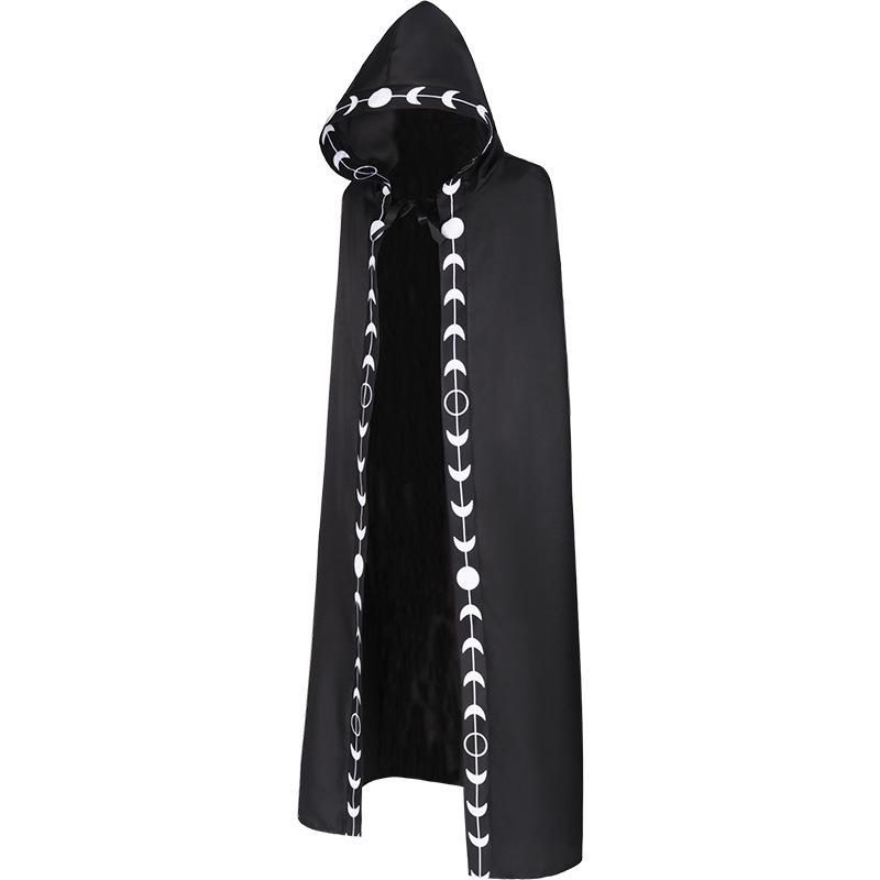 Plus Size Halloween Hooded Cloak - Medieval Renaissance Cape (5 Colors) for Cosplay and Performance
