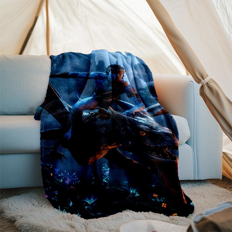 Avatar Theme Printed Blanket Perfect For Couch Bed Travel Outdoor Use Machine Washable Cozy Durable
