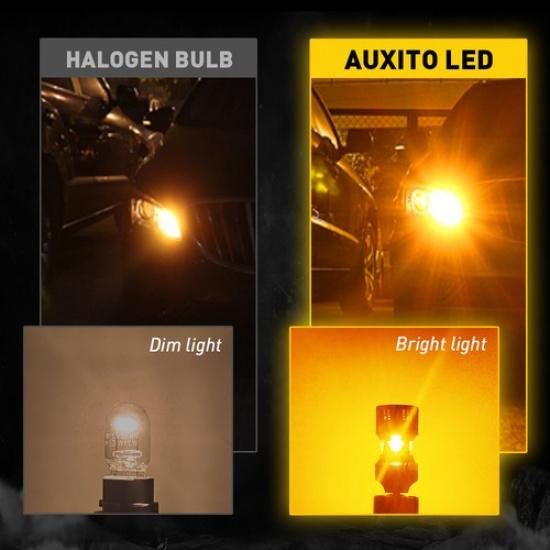 2x 7440 Amber LED Turn Signal Bulbs Light 3000LM Bright Super Canbus Error Free