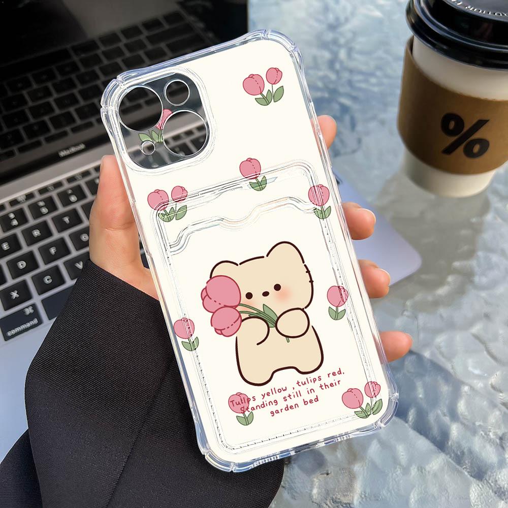 Karten-Telefonhülle für iPhone 11 13 XR 15 14 Pro Max iPhone 12 16 7 8 Plus XS Max Samsung S24 S23 A15 A55 A05 A54 Redmi 12 13C 13 9 Cartoon-Schutz