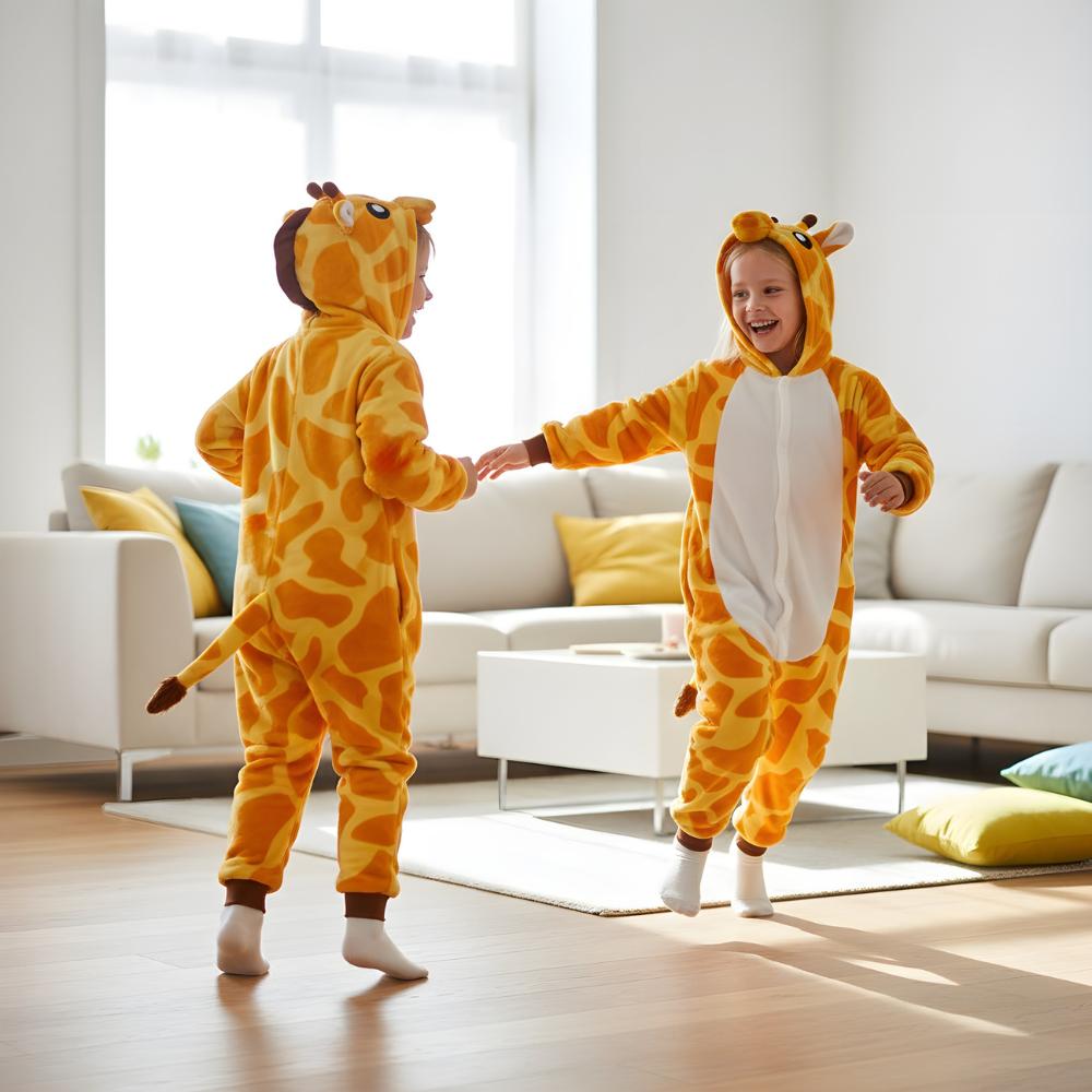 Piżama Onesie Kigurumi Kostium Przebranie Żyrafa Dzieci 125 - 135Cm