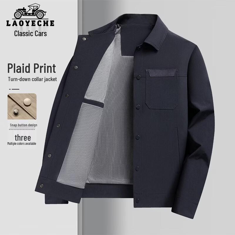 

LAOYECHE Men s Plaid Print Lapel Jacket 175