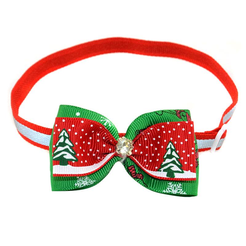 

1Pcs Christmas Decorate Pet Bowtie Dog Bow Ties Adjustable Puppy Collar Dog Bow Tie Puppy Collar for Small Dog Cat Accessories