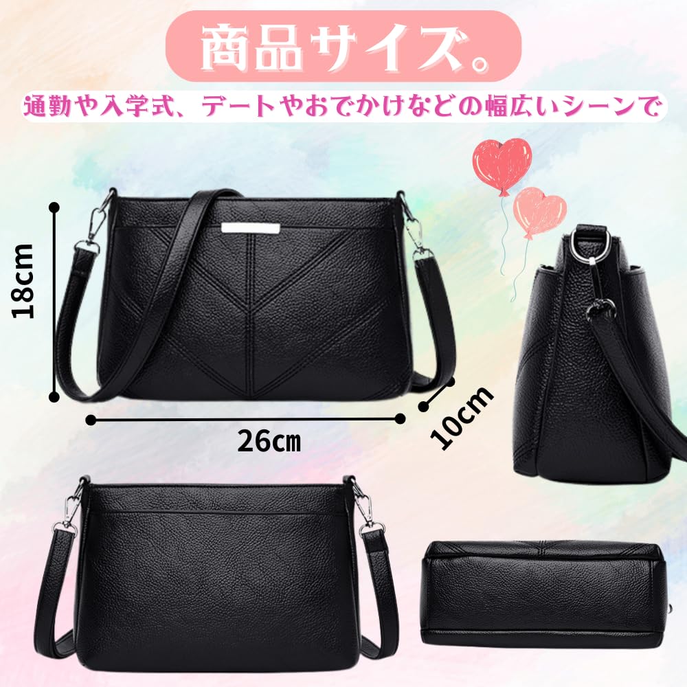 ORIJIRI Women's Small Shoulder Bag, Wallet, Cute Handbag, PU Leather, 3-Way Mini Shoulder Bag