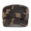 Vintage Flat Top Cap Sun Hat Camouflage Military Cap Outdoor Sunscreen Sports Hat Washable Cotton Baseball Cap Casual Men Hat