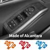 For Mazda 3 Axela Car Window Switch Lifter Control Panel Trim Frame Sticker Car Interior Tuning Accessories Made of Alcantara