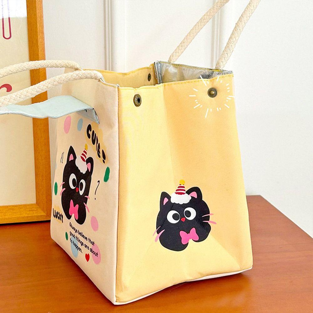 Cartoon Thermal Lunch Bag Animal Pattern Picnic Handbag Portable Cooler Lunch Bag  Travel