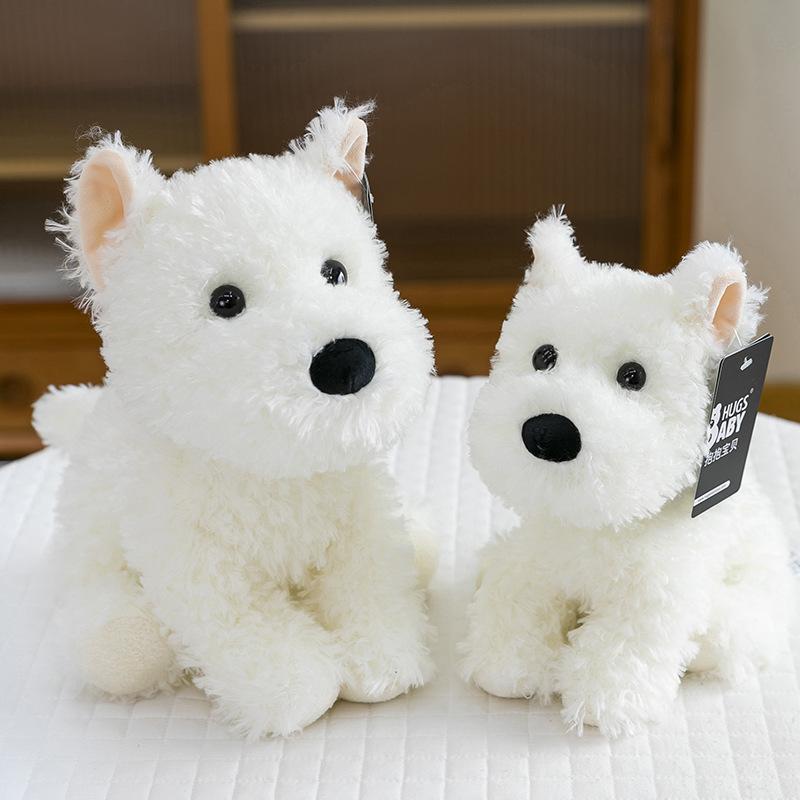 Cute Simulated Dog Plush Toy Children's West Highland Doll Cute Pet Husky Home Decoration