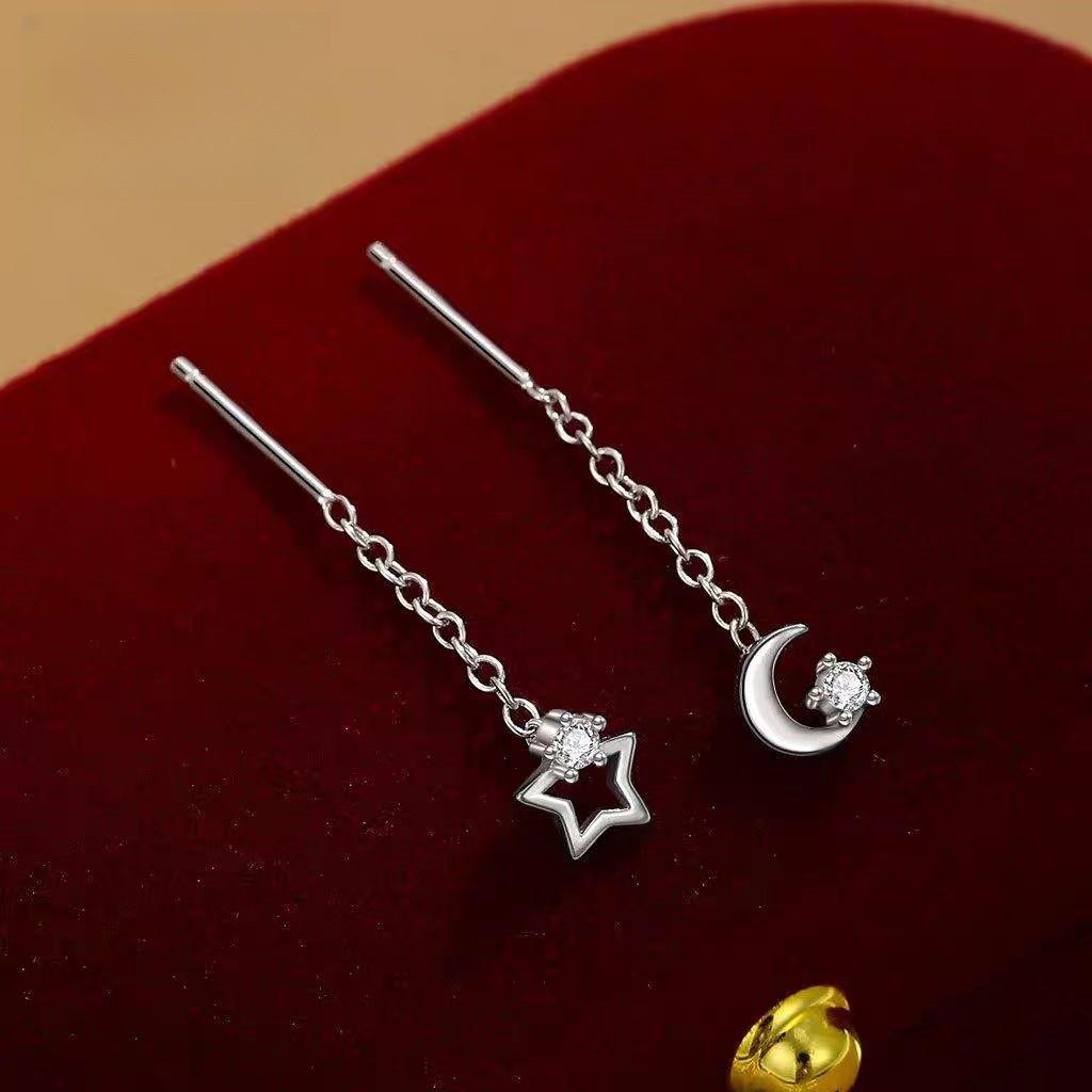 2025 Diamant Schneeflocken Ohrfaden Ohrringe: Elegante, vielseitige Damenmode