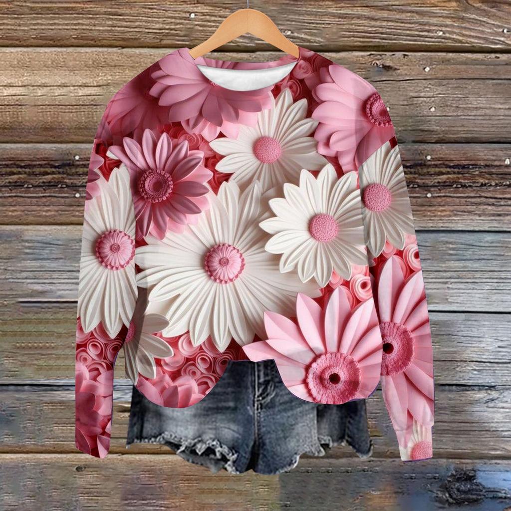 Dame Vår Høst Og Sommer Genser med Åpning foran Boyfriend Sweatshirts Dame Grafiske Sweatshirts Dame Hettegenser Topper Dame
