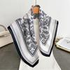 Spring and Autumn New Korean Small Square Scarf Women's 71 Cotton and Linen Versatile Small Scarf Neck Shirt Decorative Silk Scarf