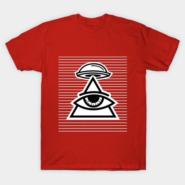 Unisex Fashion TShirt Illuminati Ufo Print TShirt Plus Size S-5XL T-Shirt 100%Cotton Tops O Neck Short Sleeve Tees