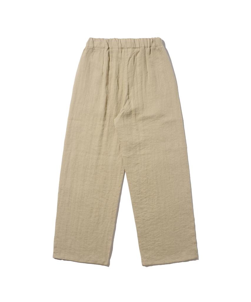 Cargo Bros For Woman Airy Linen Wide Elastic Pants (Beige)