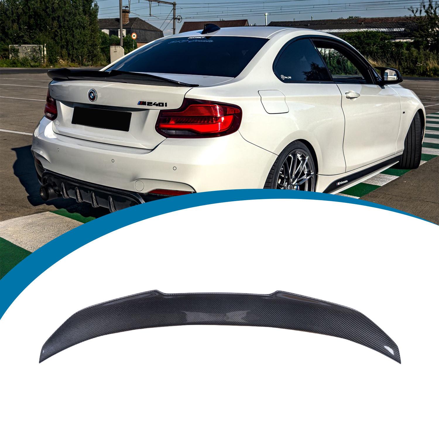

BMW 2 Series F22/F87 Gloss Black Spoiler Wing (2014-2019) - PSM Style, Easy Install Gloss Black