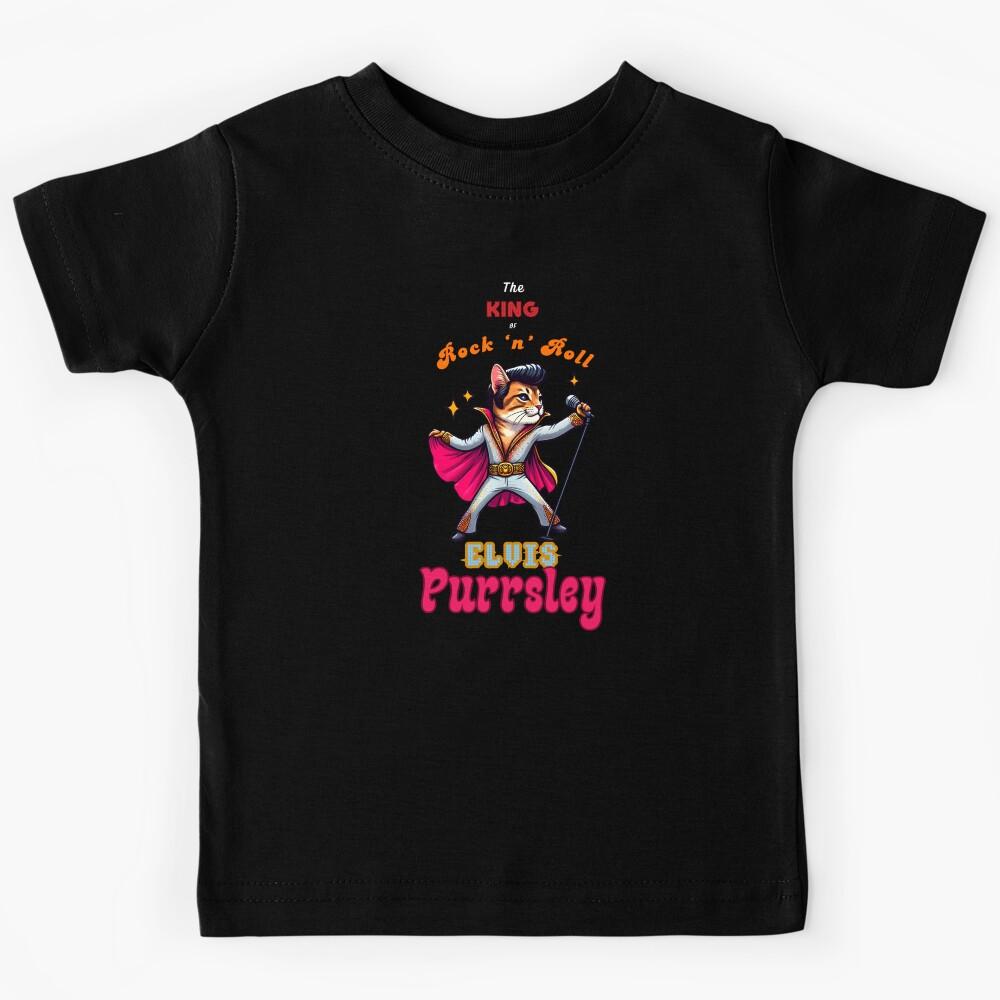 Cat Elvis Purrsley Kids T-Shirt 140