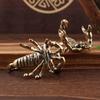Brass Ornament Horizontal Wealth Pen Holder Scorpion Living Room Desktop Office Desk Home Decoration Gift Copper Craft Ornament
