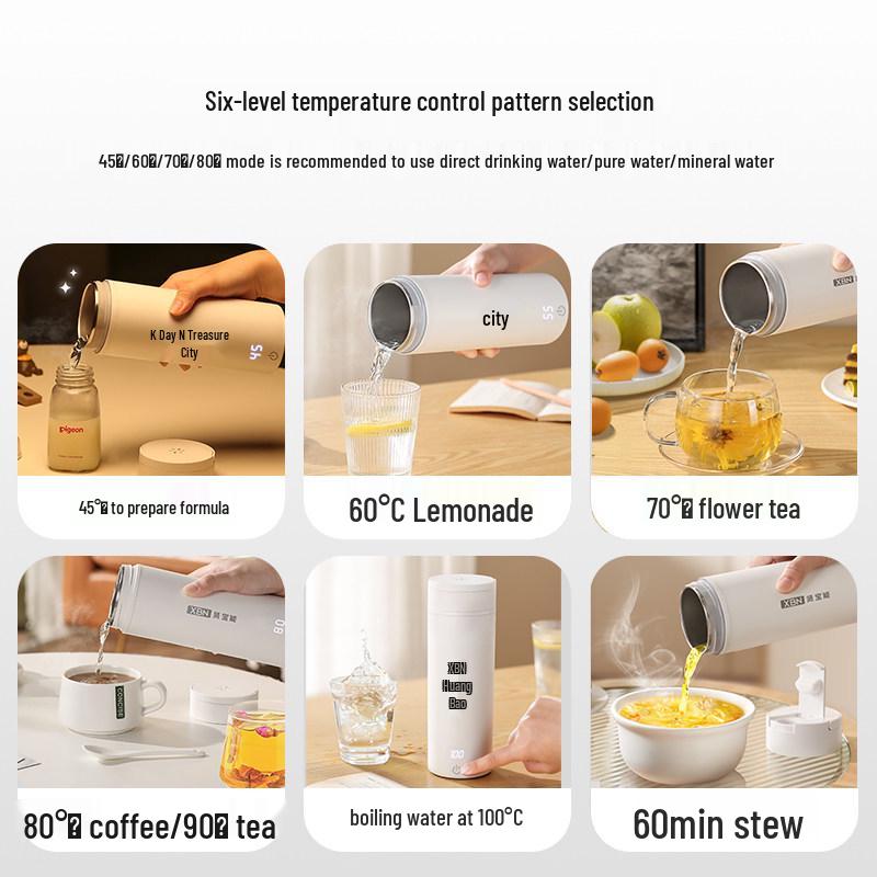 Xianbao Neng Portable Electric Travel Kettle: Compact Water Boiling Cup for Dorm, Office & Business Use