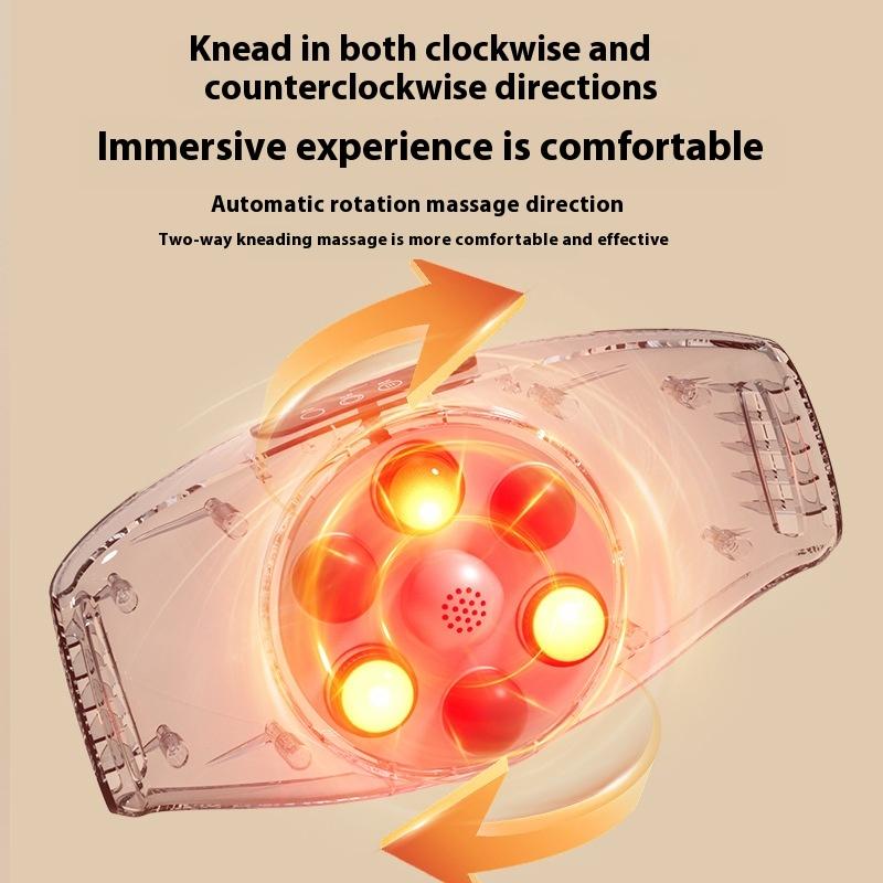 Automatic Heated Abdominal Massager Vibrating Rechargeable Wireless Massager Belt For Waist Back Warm Compress Slimming