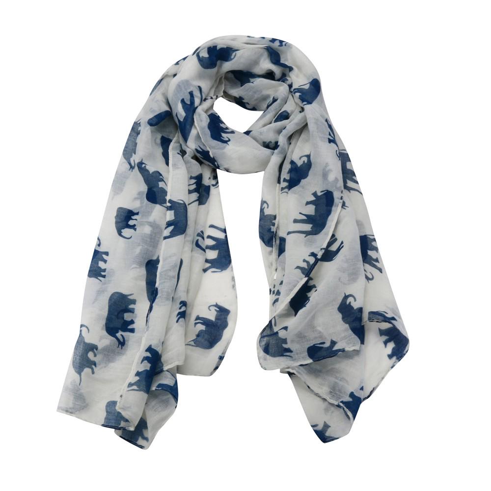 Lady Womens Long Cute Elephant Print Scarf Wraps Shawl Soft Scarves WH