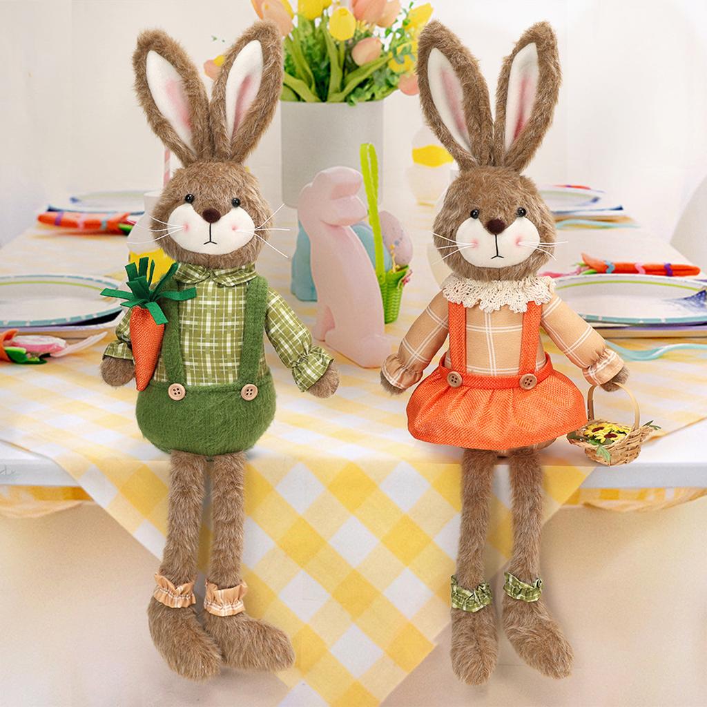 Easter Bunny Decorations, Creative And Cute Bunny-Shaped Ornaments, Handmade Fabric Home Decor