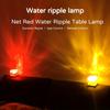 1pc Rotating Water Ripple Night Light, USB Night Lamp, RGB 16 Color Spin Creative Bedside Flame Atmosphere Lamp