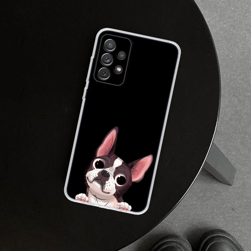 

Pug Dog French Bulldog Phone Case Cover For Samsung Galaxy A12 A22 A32 A52 A72 A02S A51 A50S A31 A20S A10S Note 20 Ultra 10 Plus Samsung Note 20