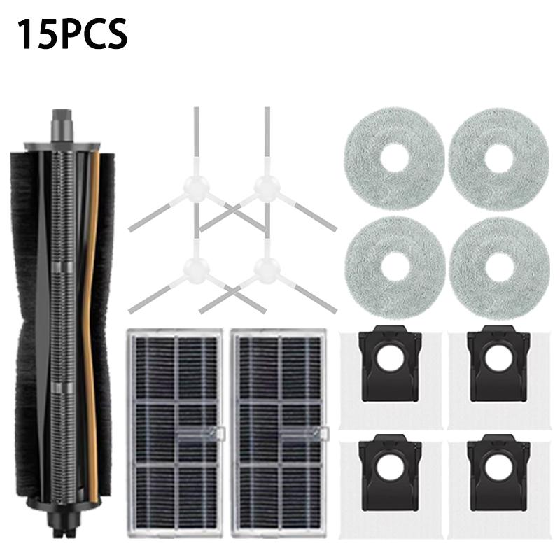 Ersatzzubehör für Staubsauger Dreame Mova E30 Ultra / Trouver E30 Ultra, Hauptseitenbürstenfilter, Beutel