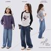 Disney Girls' Wide-Leg Straight-Leg Jeans