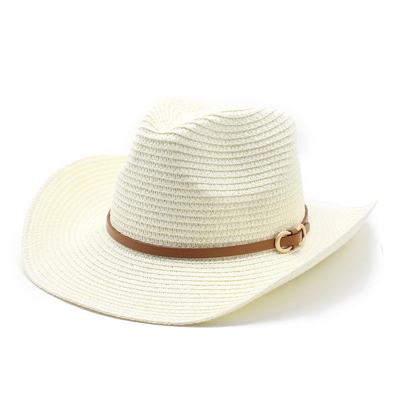 Western Cowboy Hat British Jazz Lady Big Eaves Mountaineering Hat Summer Knitted Cool Hat Internet Celebrity