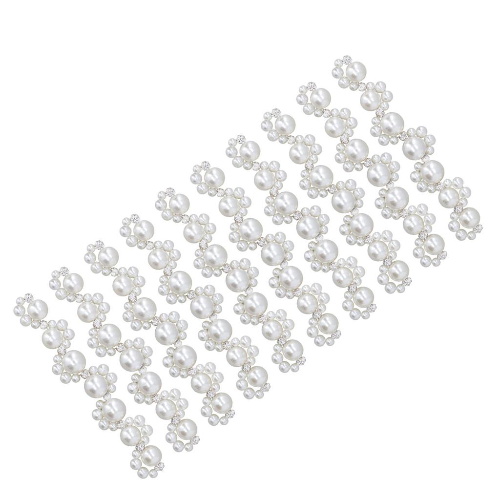 10PCS Pearl Strap Polishing Fine Color Decorative Pearl Bead Purse Chain DIY Jewelry Making Kit for