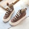 Womens Retro Soft Sole Ankle Boots British Style Flat Heel Casual