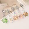 Sun Catcher Crystal Pendant Sunflower Car Keyring Creative Rhinestone Flower Keychain  Bag Charm