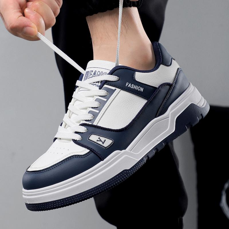 New Men's Classic Four Seasons Fashion Low Top Thick Sole Skateboarding Shoes Comfortable Soft Sole Basketball  Sneakers