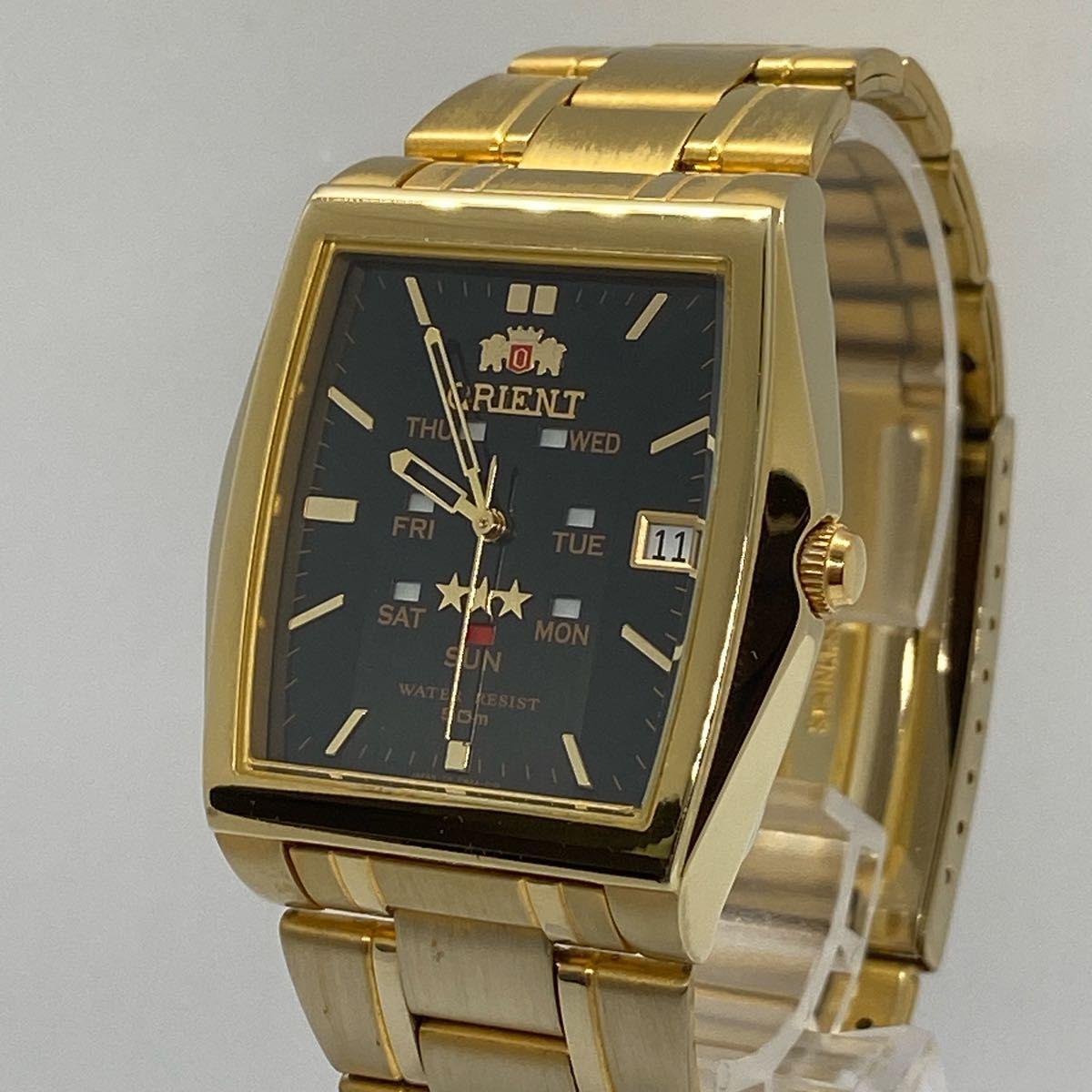 Used [Good Condition] ORIENT 3 Star Automatic Men s Watch Gold