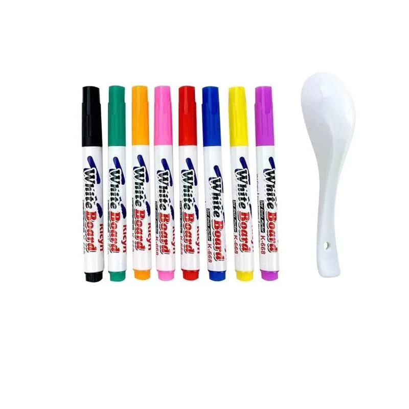 

Водная плавающая ручка Волшебные чернила Ручки с ложкой Плавающая цветная роспись водой Плавающий мел Искусство граффити Набор для рисования для детей