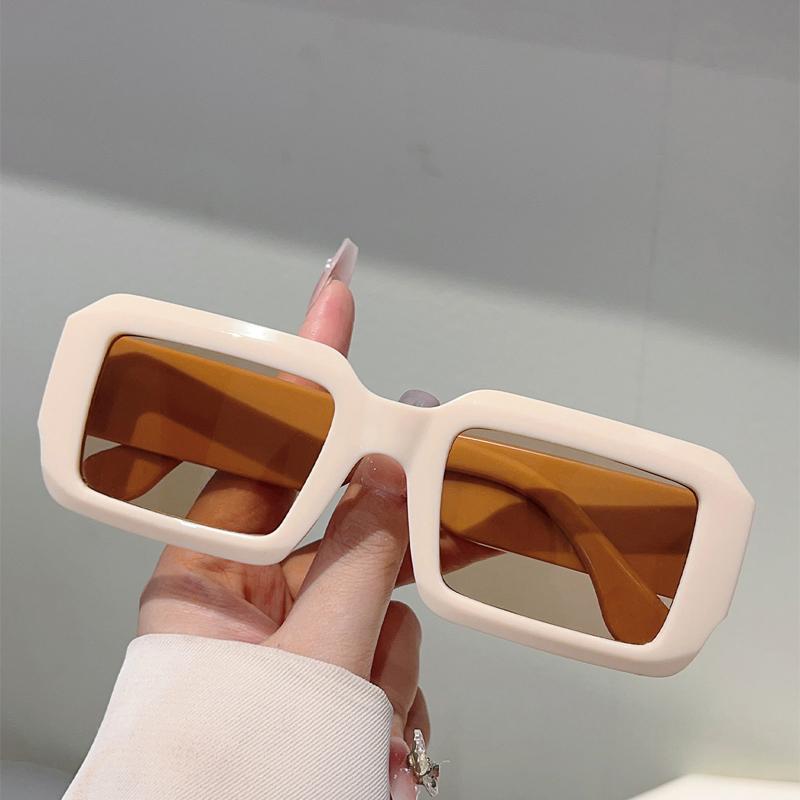 Rectangle Sunglasses Men Fashion Outdoor Casual Shades Women Trendy Luxury Brand Design Beach Vacation Decor Sun Glasses